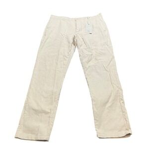 Folk Freddy Cord Pants Mens 36 Winter White Corduroy Straight Leg Button Fly